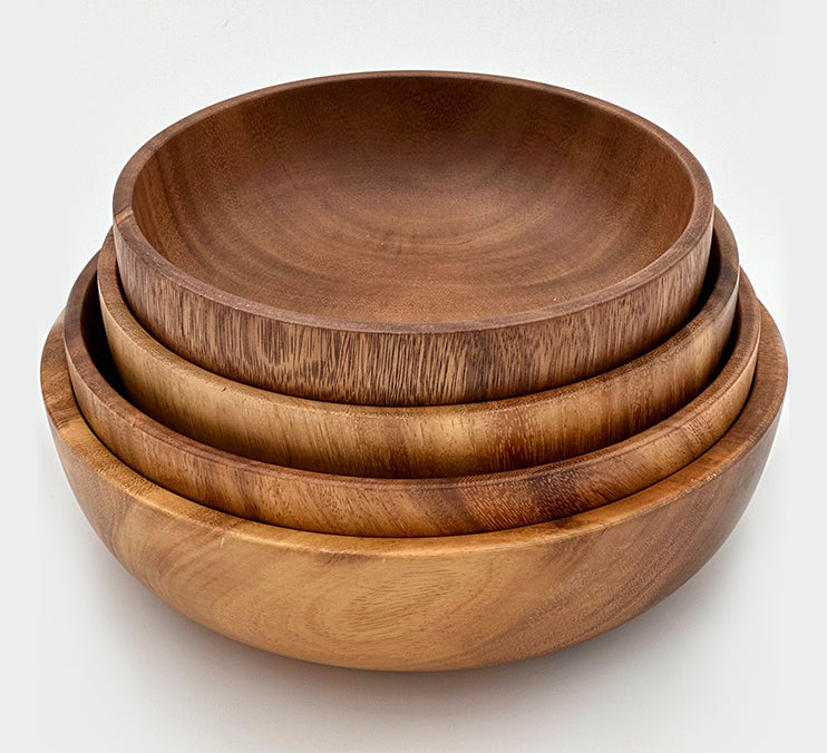 Acacia Hand Carved Bowls, Food Safe Finish, Diffrent Sizes
