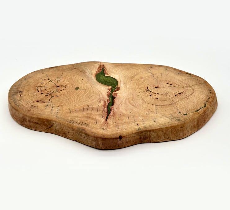 Pecan Live Edge Charcuterie Board/lazy Susan, 17x14x1.5