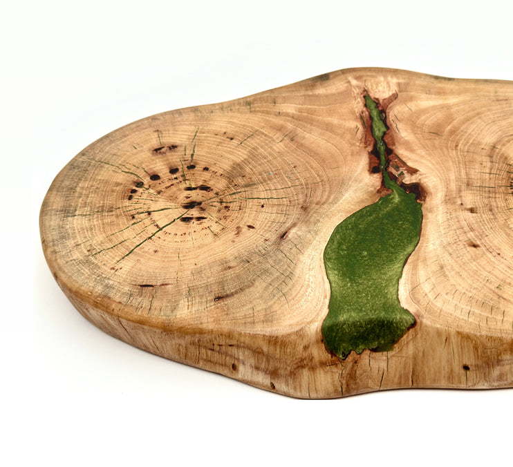 Pecan Live Edge Charcuterie Board/lazy Susan, 17x14x1.5