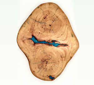 Pecan Live Edge Charcuterie Board/lazy Susan, 17x14x1.5