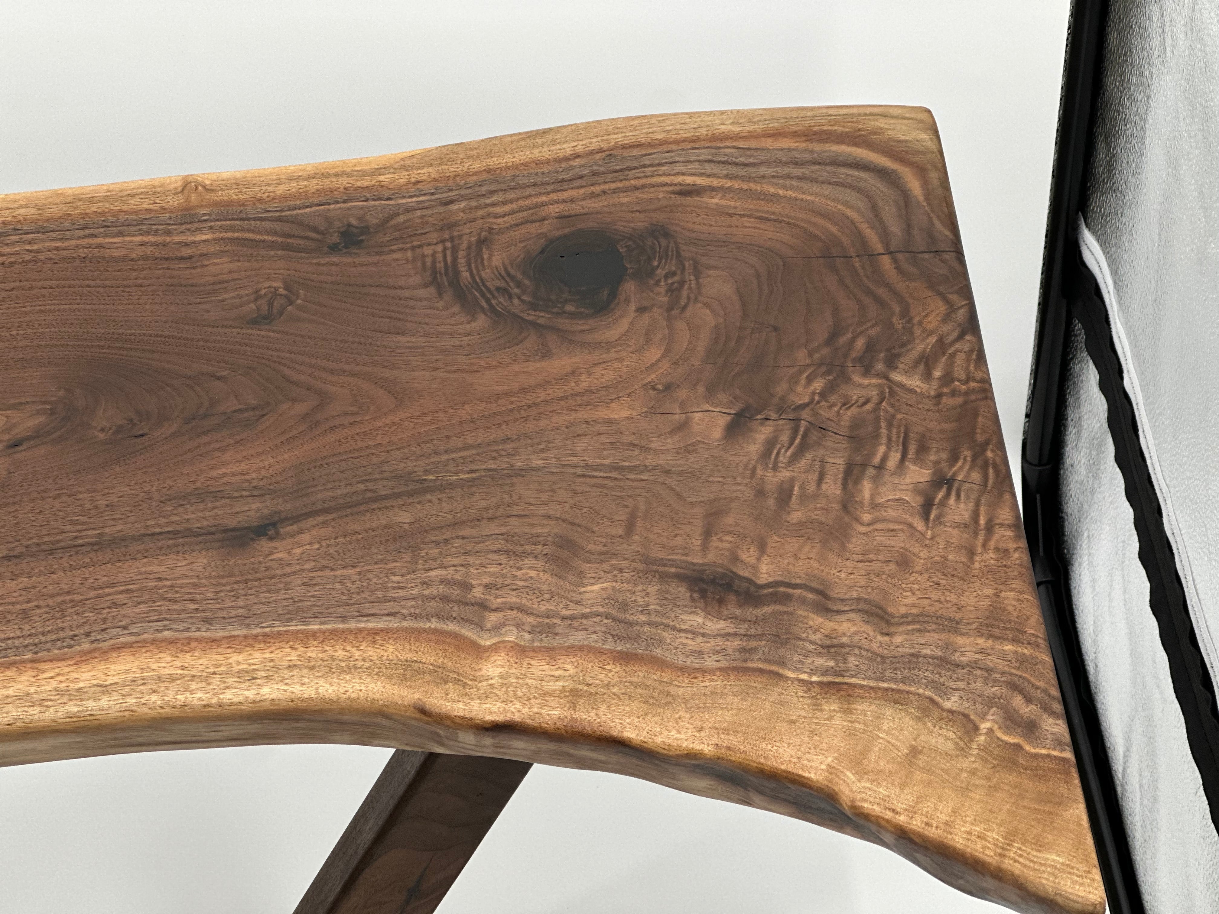 Nakashima Inspired Black Walnut Live Edge Coffee Table