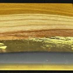 Osage Orange Coaster Set (4) With Gold Gilding and Clear Epoxy 4x4 Inch