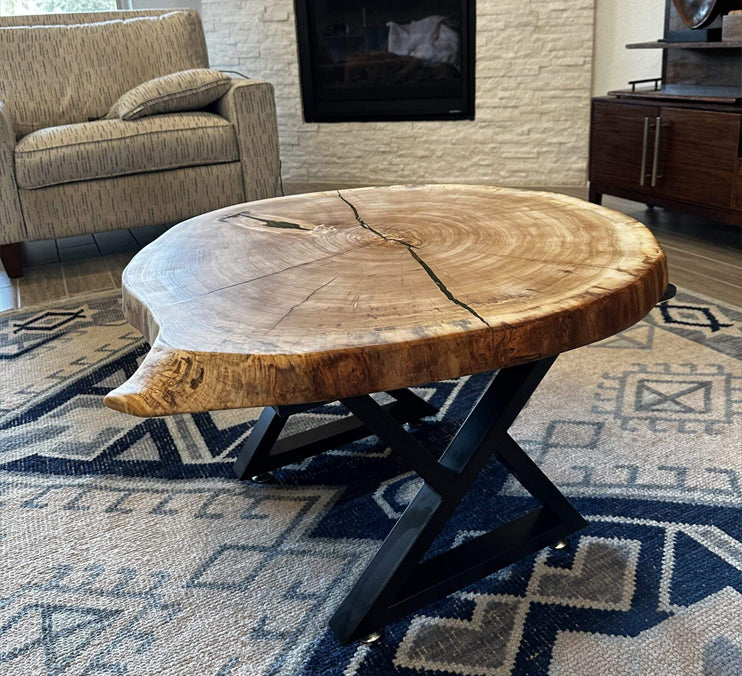 Cottonwood Coffee Table 36x36x2 Inches, Finished With Rubiomoncot
