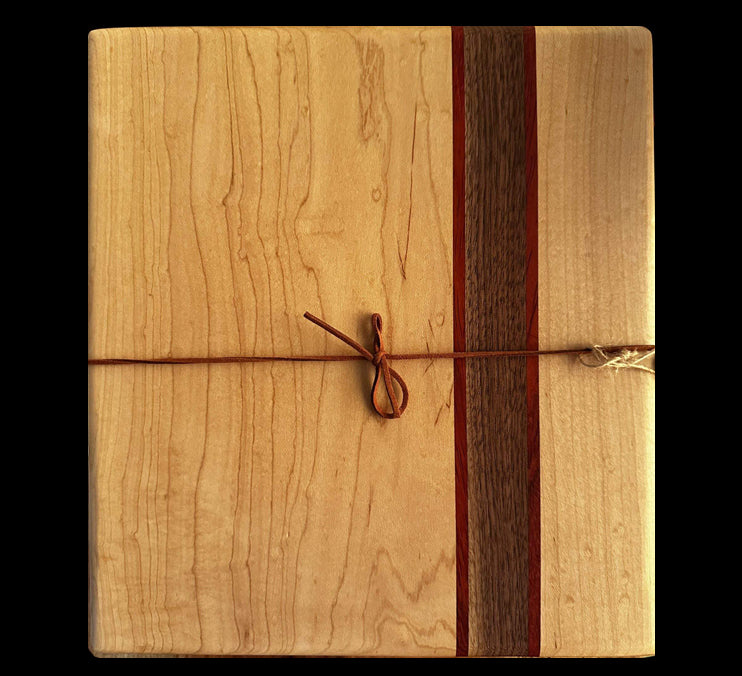 Face Grain Cutting Board, Maple, Black Walnut and Padulk