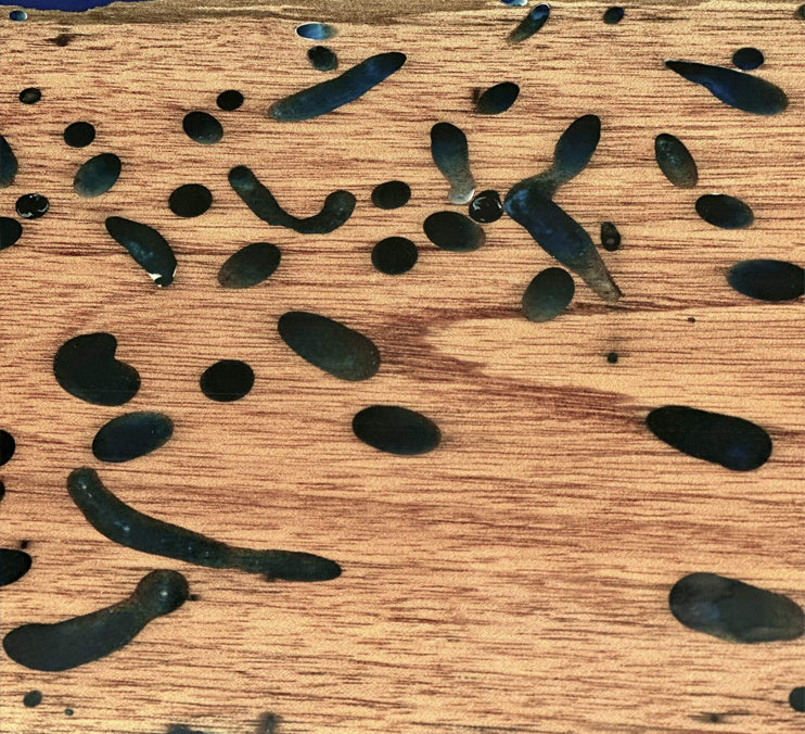 Live Edge Epoxy Tray, Ocean Blue