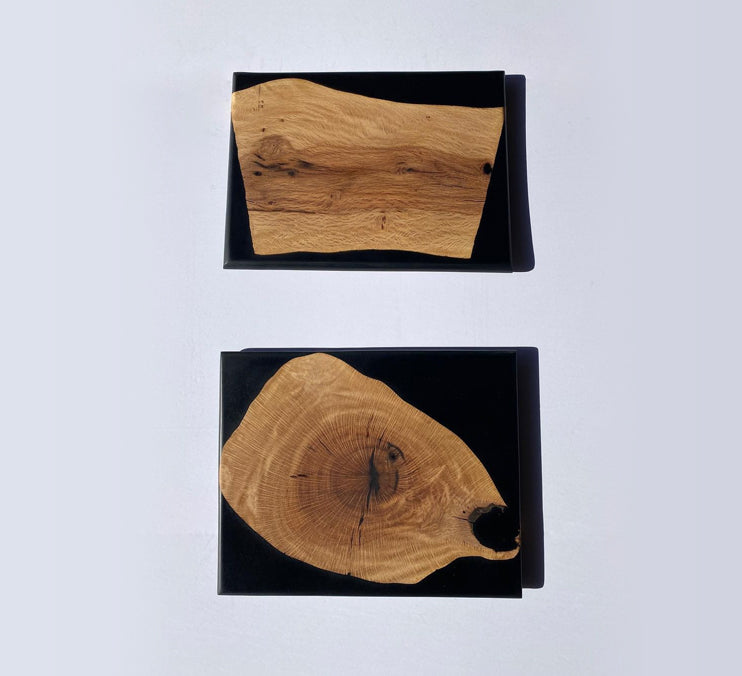 Olive Wood Board With Black Epoxy 12 X 10 X 3/4 Inch