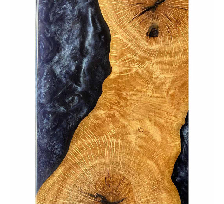 Olive Wood Midnight Blue Epoxy 23x15x1 Inch
