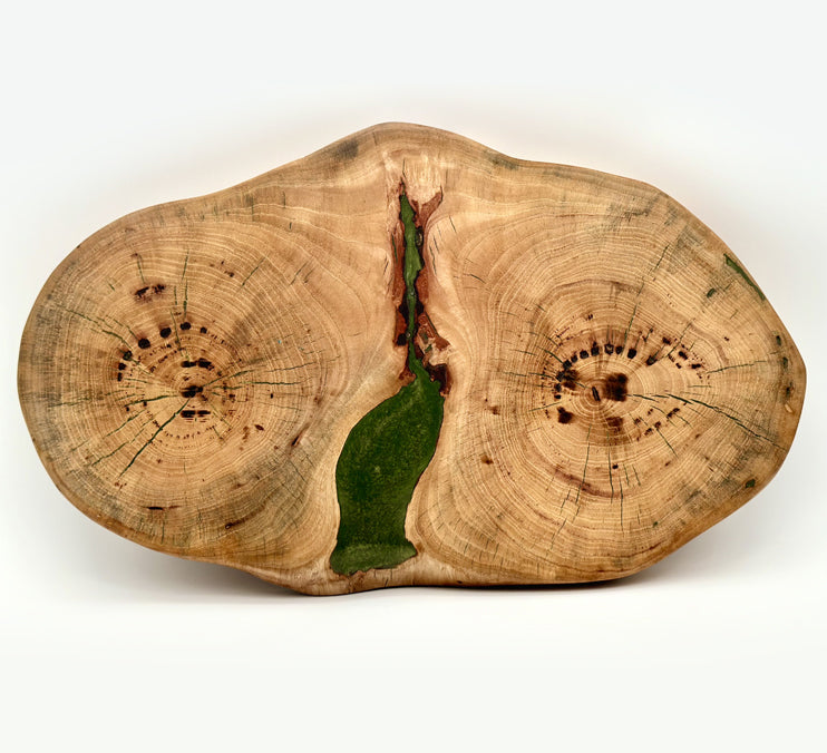 Pecan Live Edge Charcuterie Board/lazy Susan, 17x14x1.5