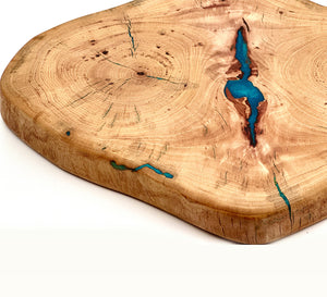 Pecan Live Edge Charcuterie Board/lazy Susan, 17x14x1.5