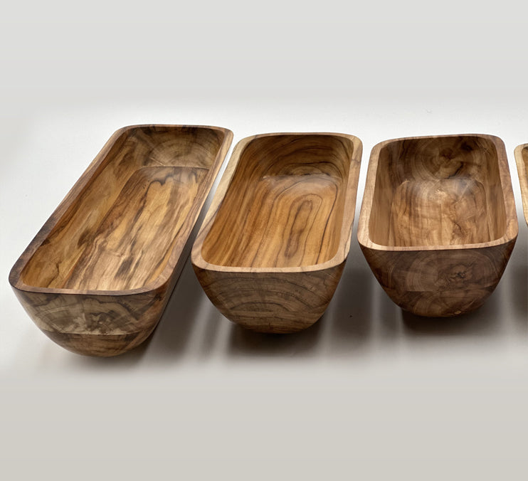 Teak Wood Bowls, Various Sizes