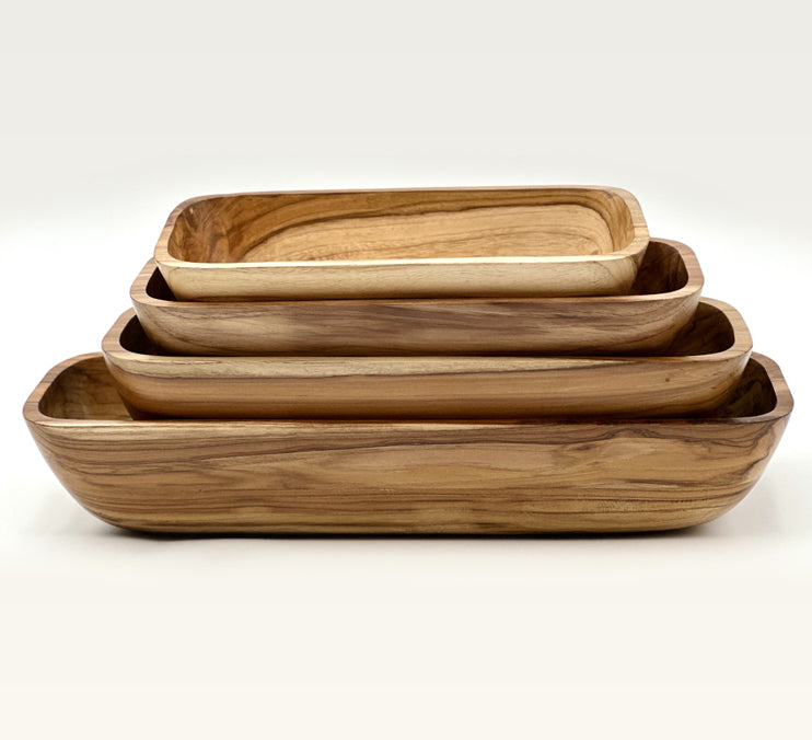 Teak Wood Bowls, Various Sizes
