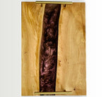 Pecan Tray With Mauve Epoxy 23 X 14x 1 Inch