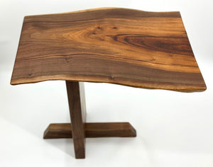 Nakashima Inspired Live Edge Black Walnut Side Table