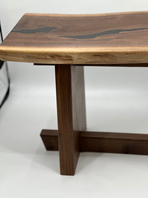 Nakashima Inspired Black Walnut Live Edge Coffee Table